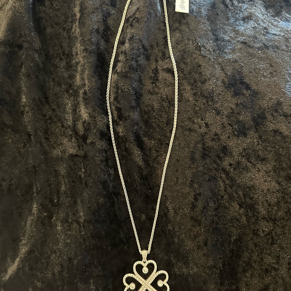 Brighton Elegant Silver Necklace with Heart Pendant- NWT